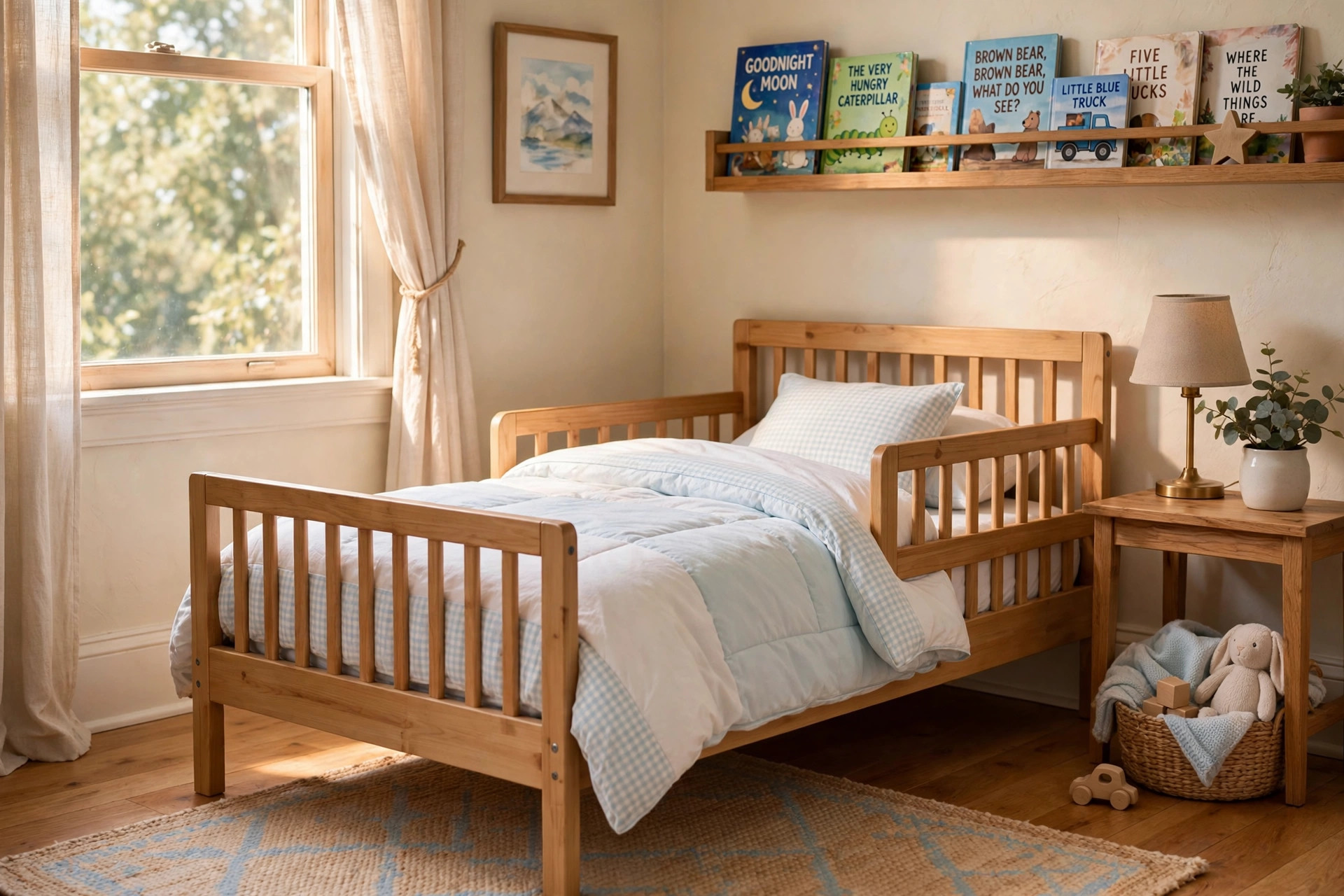 A toddler duvet insert for small bed comfort on a small toddler bed
