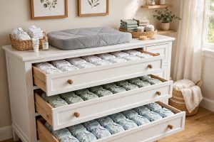 Best Nursery Dresser for Cloth Diaper Storage
