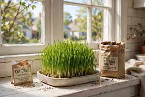 Cat Grass Growing Kit for Indoor Cats