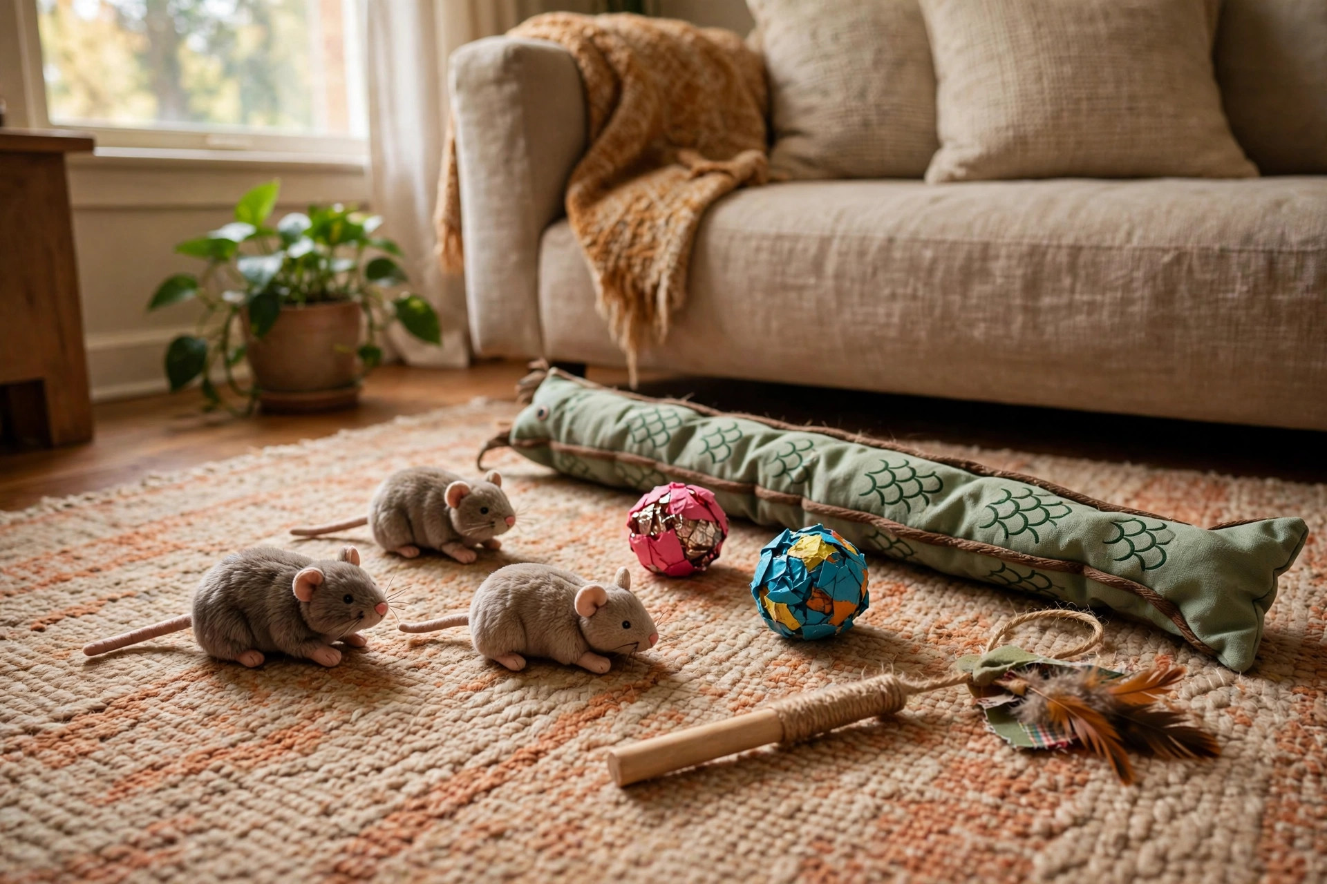best catnip toys for indoor cats entertainment: Catnip mouse and plush toys for indoor cat entertainment