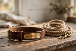 The Best Dog Collar with Nameplate Engraved in the USA