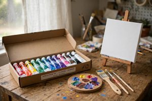 Acrylic Paint Set for Beginners Canvas Art: A Simple Start