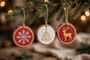 How to Make Wood Slice Ornaments for Christmas Crafts DIY