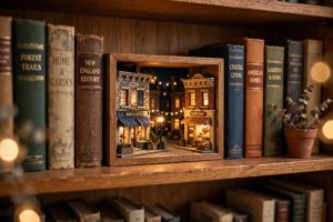 A DIY Book Nook Kit for Bookshelf Decor Crafts Turns a Plain Shelf Into a Tiny World
