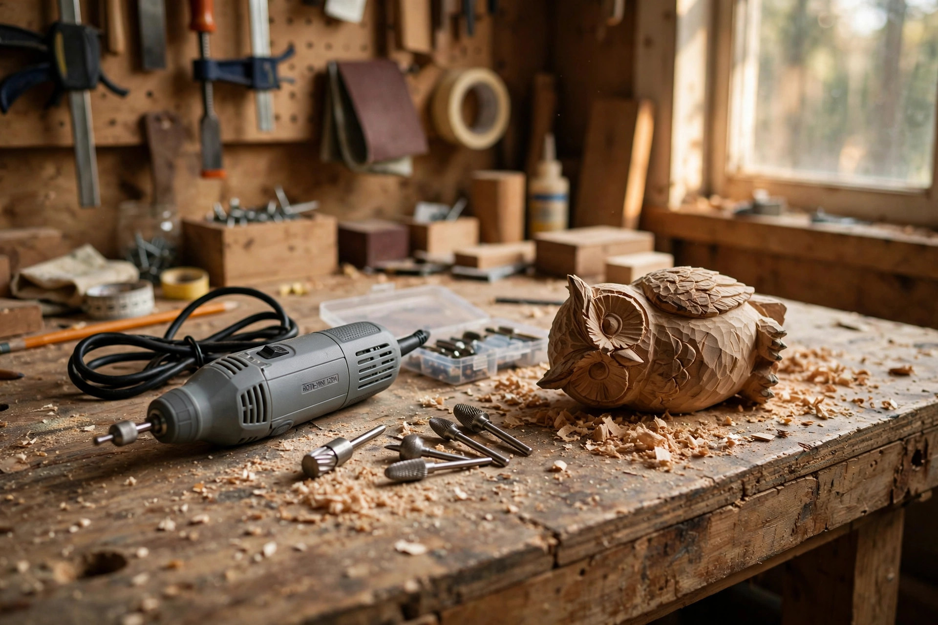 Best dremel tool for wood carving crafts on a workbench