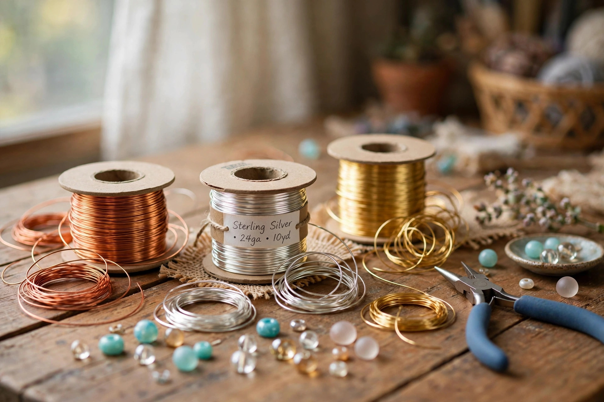Best jewelry wire for wrapping and beading in spools and coils