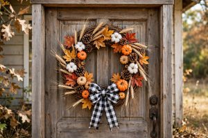 Fall Wreath for Front Door Farmhouse Style: A Simple Guide