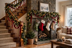 Christmas Garland for Staircase and Mantel
