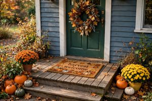 Best Fall Door Mat for Entryway Harvest Welcome