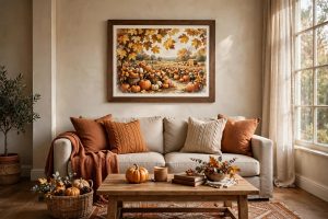Fall Wall Art for Living Room Seasonal Decor