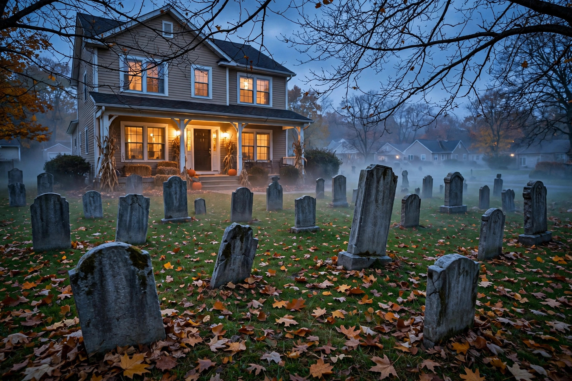 The best Halloween tombstones for front yard haunt displays at dusk