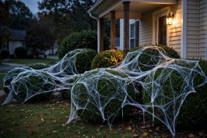 Best Halloween Spider Webs for Yard Bushes