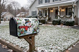 Christmas Mailbox Cover for Holiday Curb Appeal
