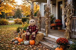 Fall Scarecrow Decorations for Porch and Yard