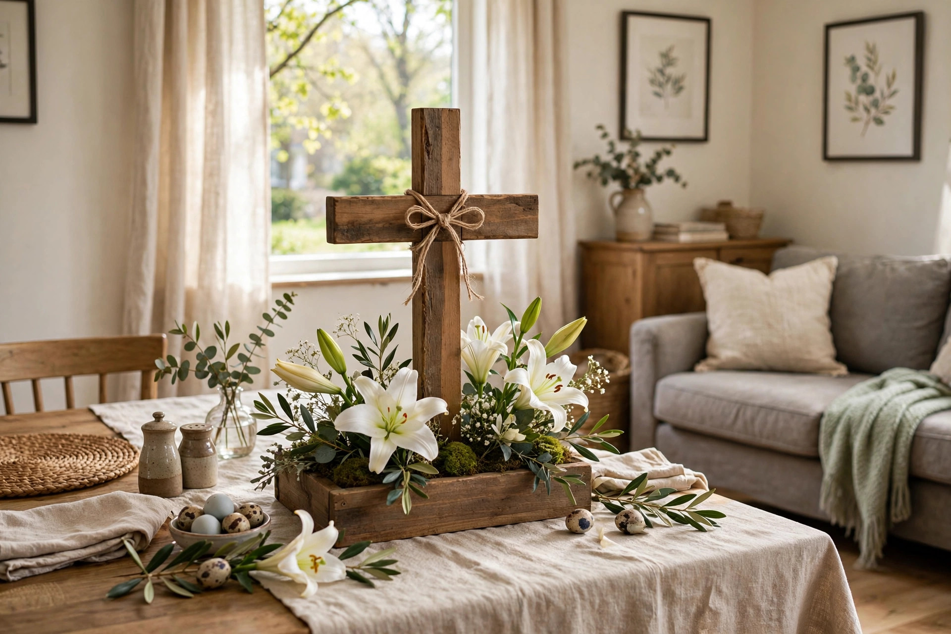 best easter cross decorations for home faith display: Easter cross decorations for a home faith display