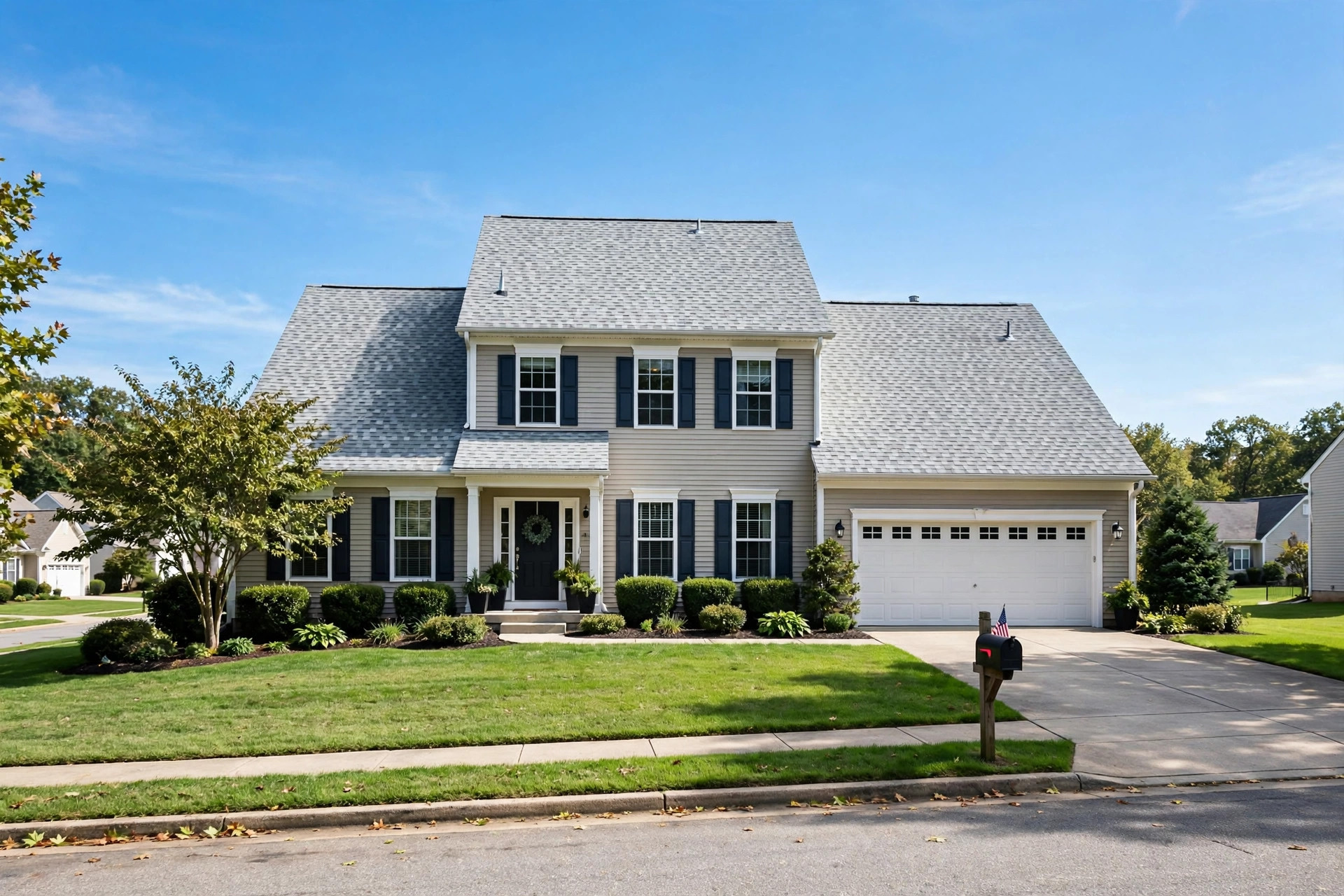 energy efficient asphalt shingle roofing with free shipping: Energy efficient asphalt shingle roofing on an American home