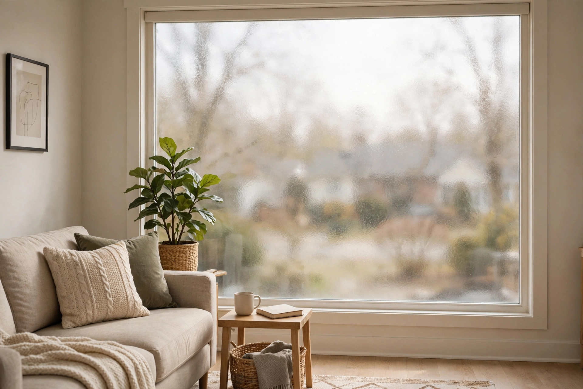 budget friendly window film privacy tint buying guide: Budget friendly window film privacy tint on a living room window
