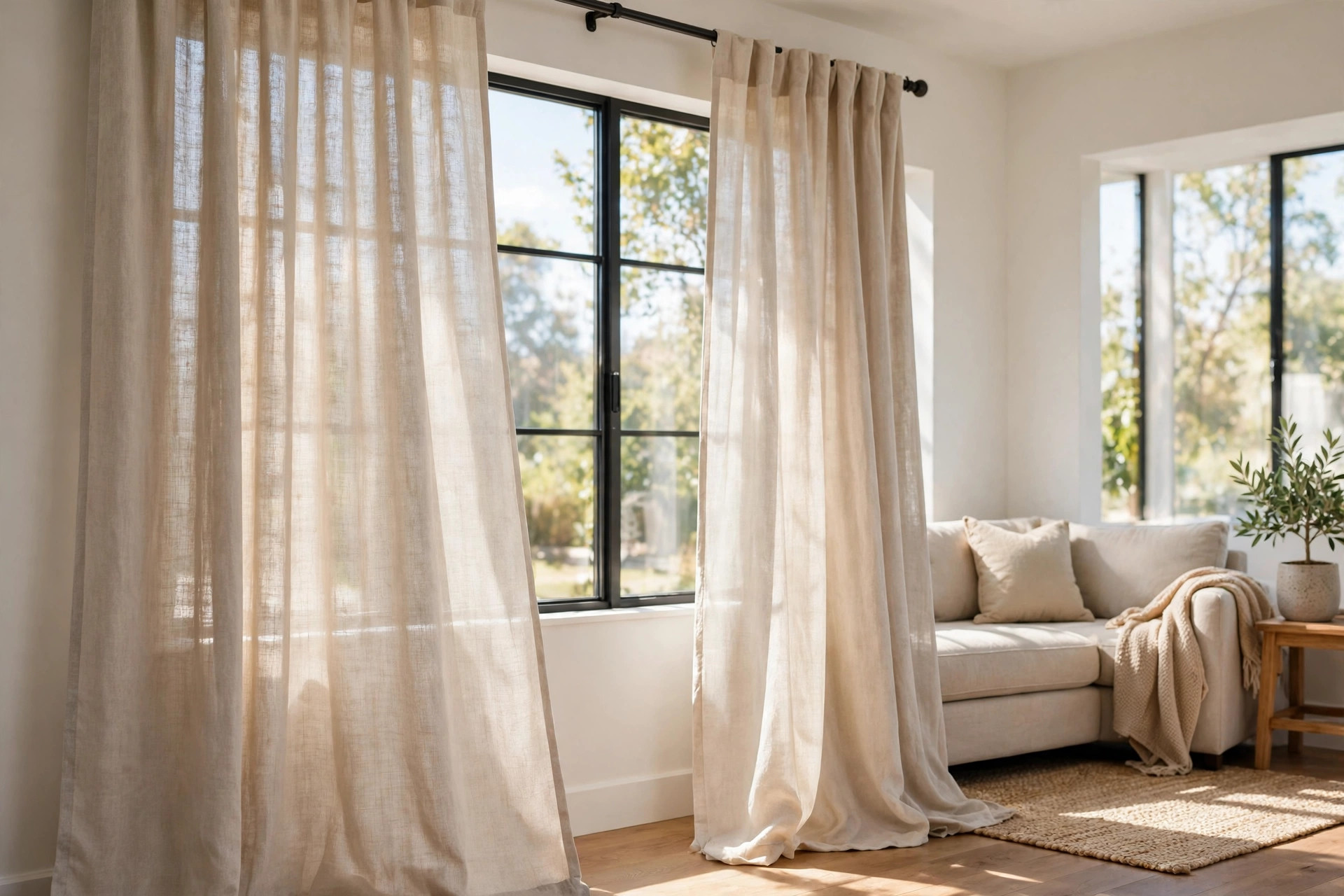 machine washable curtains reviews and buying guide: machine washable curtains in a bright American living room