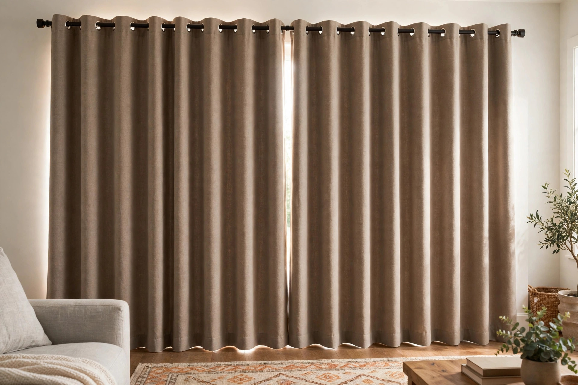 Thermal grommet top curtains buying guide in a living room