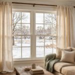 best rod pocket curtains for midwest homes: Rod pocket curtains in a Midwest living room window