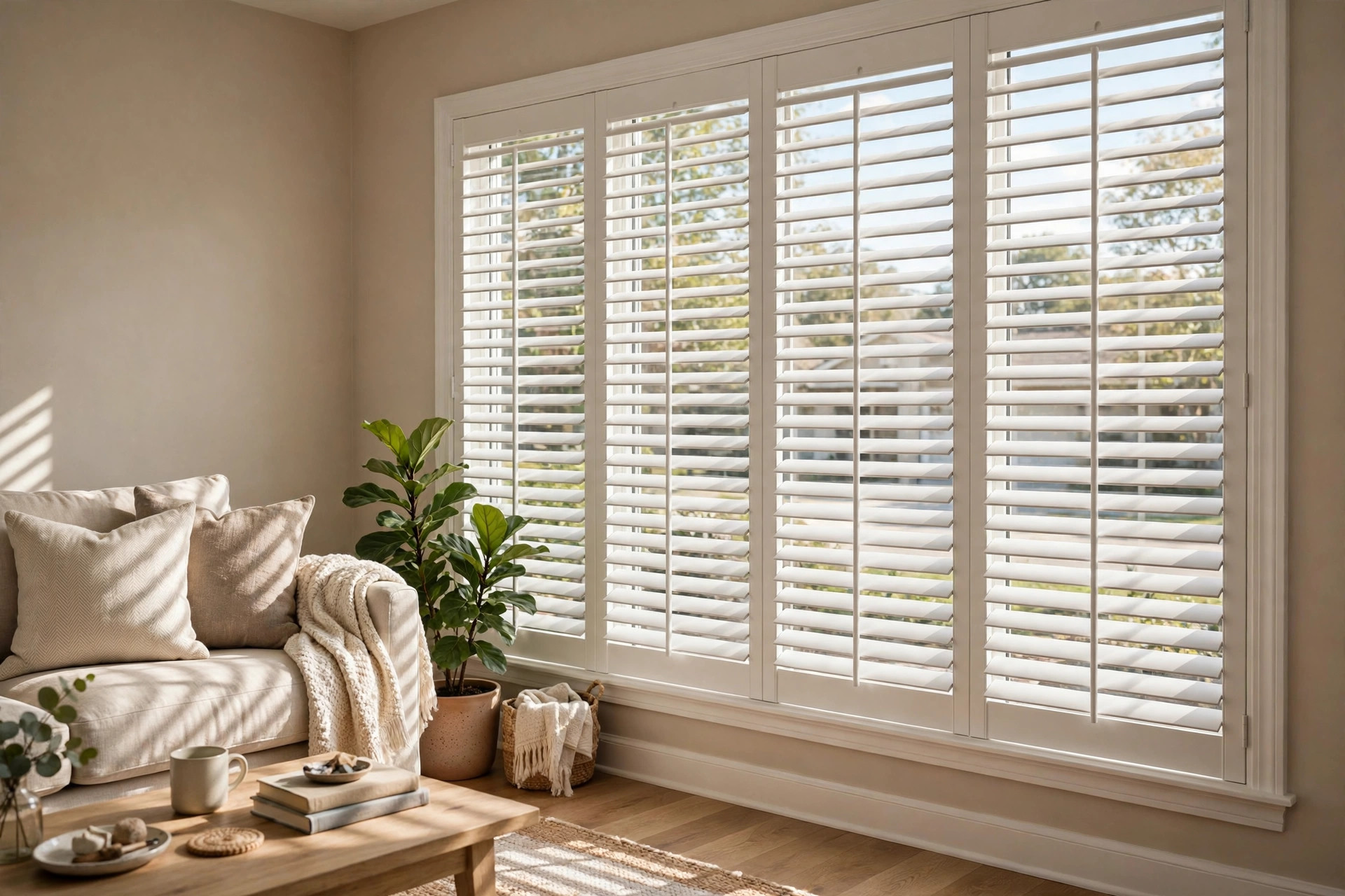 buy made to measure blinds online in colorado: Made to measure blinds in a Colorado living room window