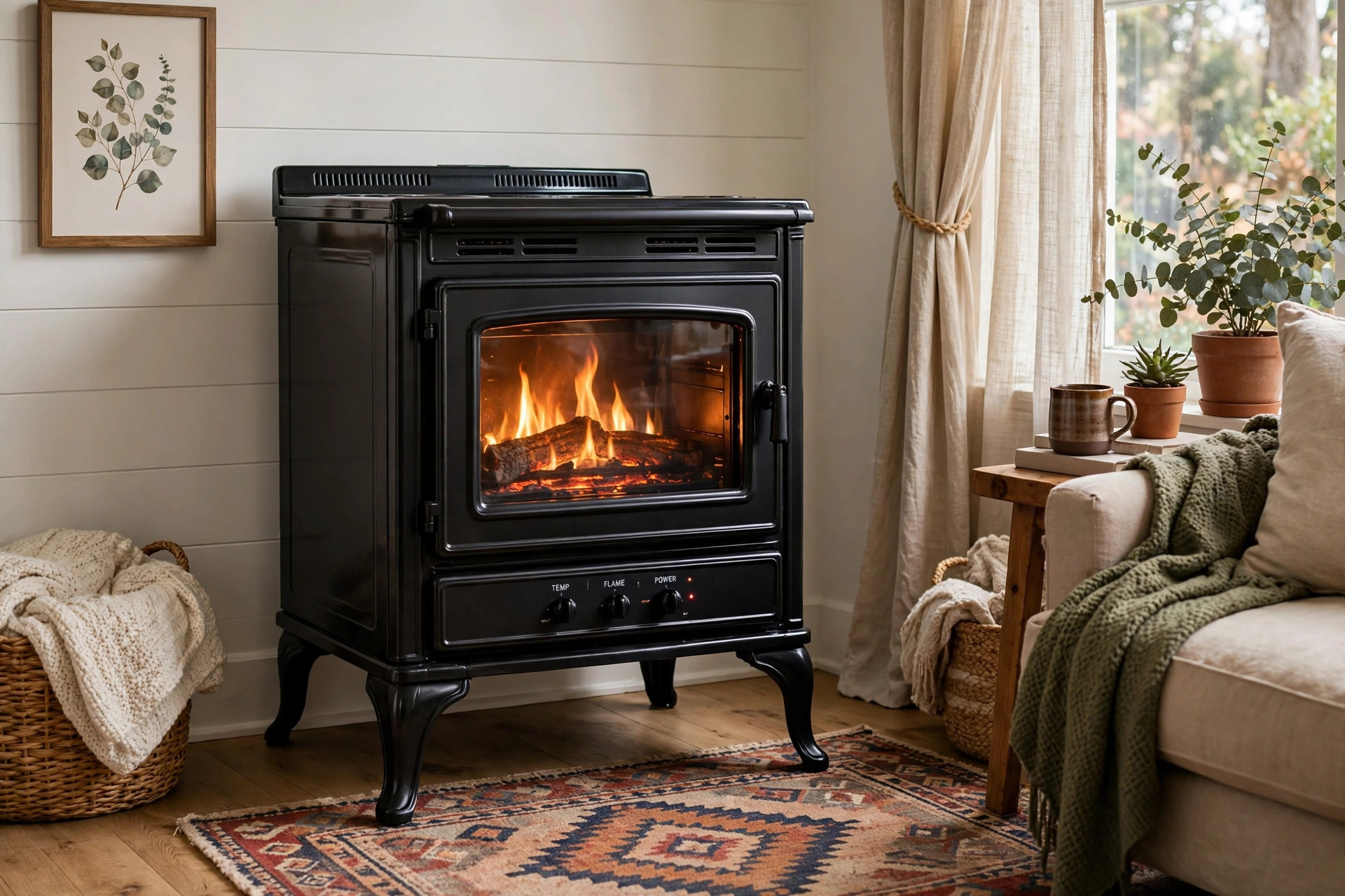 Affordable freestanding electric stoves with free shipping in an American living room