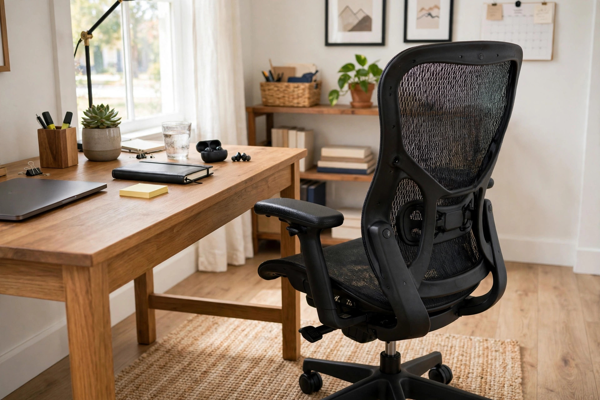 Ergonomic mesh office chair under 200 dollars in a home office