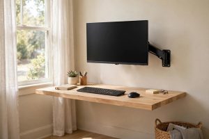 Wall Mounted Monitor Stand to Save Desk Space