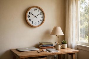 Home Office Wall Clock With Silent Movement