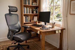 An Ergonomic Office Chair With Headrest for Tall Men