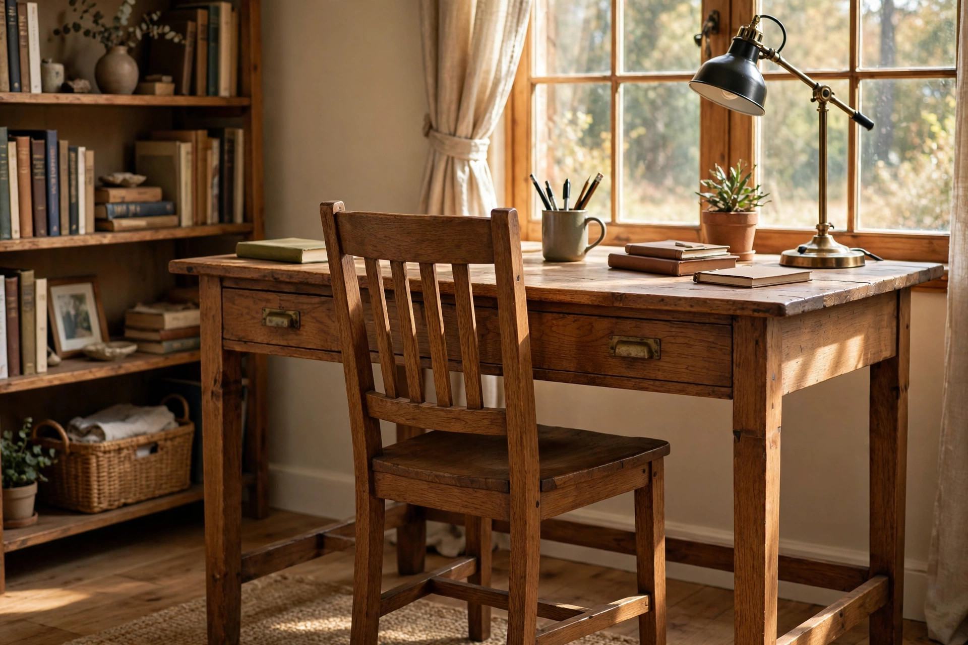 home office desk chair without wheels stable: Stable home office desk chair without wheels at a wooden desk