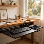 Adjustable Under Desk Keyboard Tray Ergonomic Guide for Home Offices