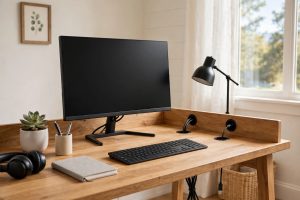 A Home Office Desk with Cable Management Holes: A Plain Guide