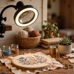 Small Desk Lamp With Magnifier for Detailed Work