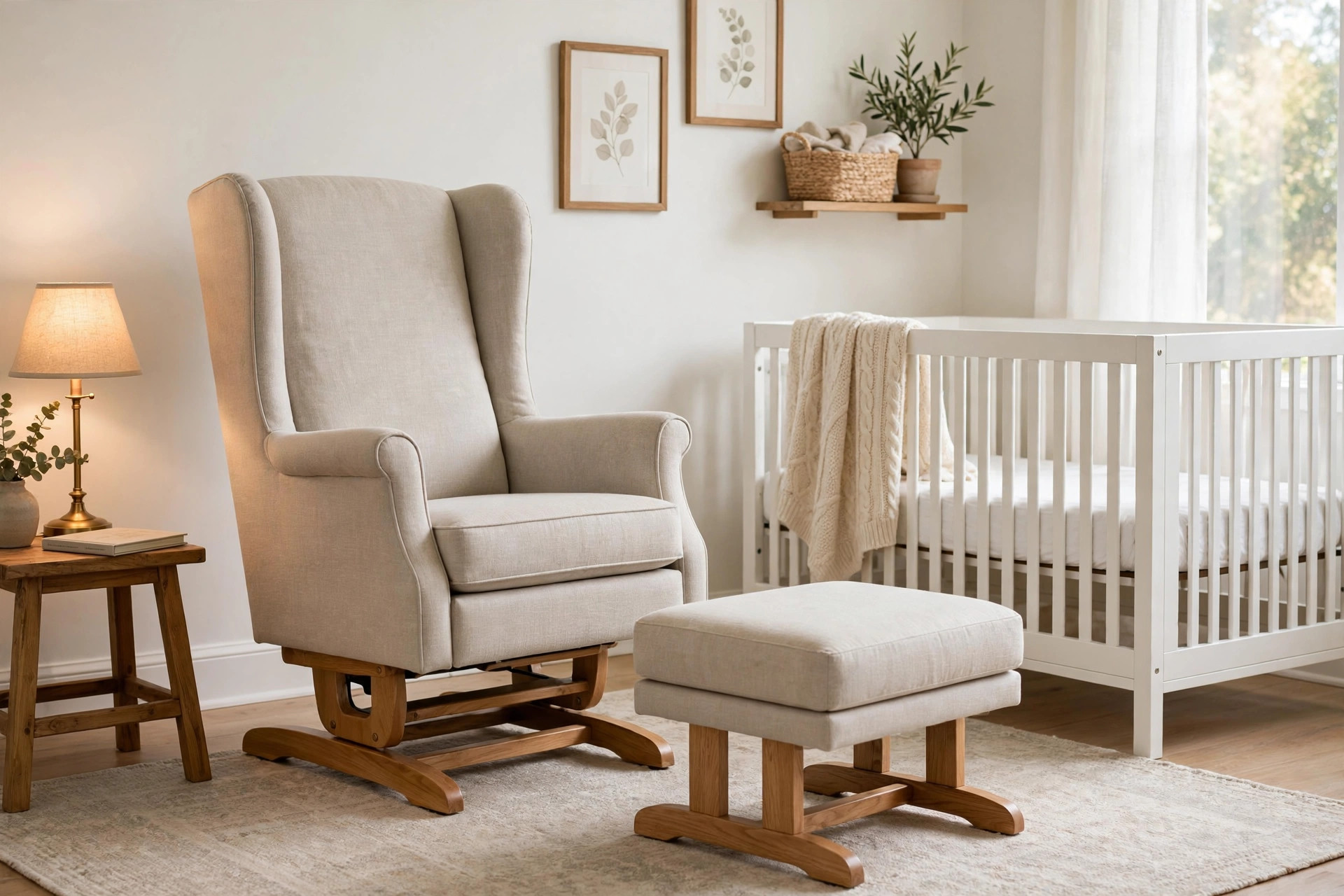 Best nursery chair for tall parents comfort in a bright, calm nursery