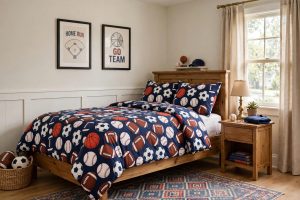 Kids Bedroom Theme Bedding for Boys Sports