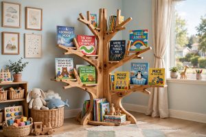A Kids Bookshelf Tree Shaped for Playroom: What Parents Should Know