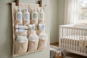 Nursery Wall Organizer for Diapers and Lotion