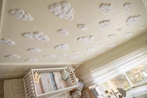 Nursery Wall Decals Clouds for Ceiling Decor: A Calm Sky Above the Crib
