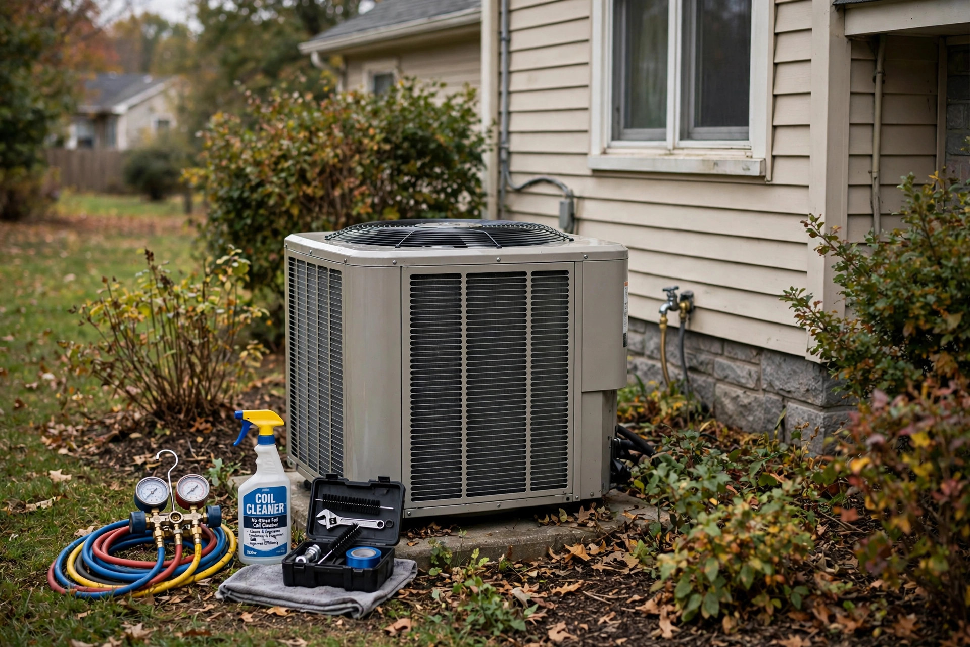 are hvac maintenance plans worth it usa: HVAC technician performing seasonal maintenance on an outdoor air conditioning unit