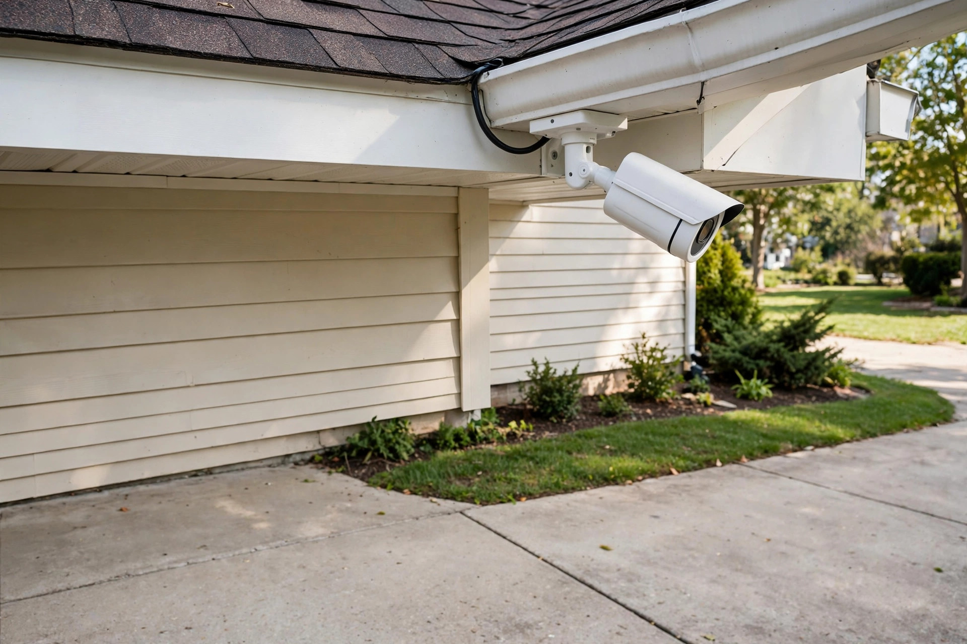 best wired security camera system 2026 usa: Wired security camera mounted on a home exterior