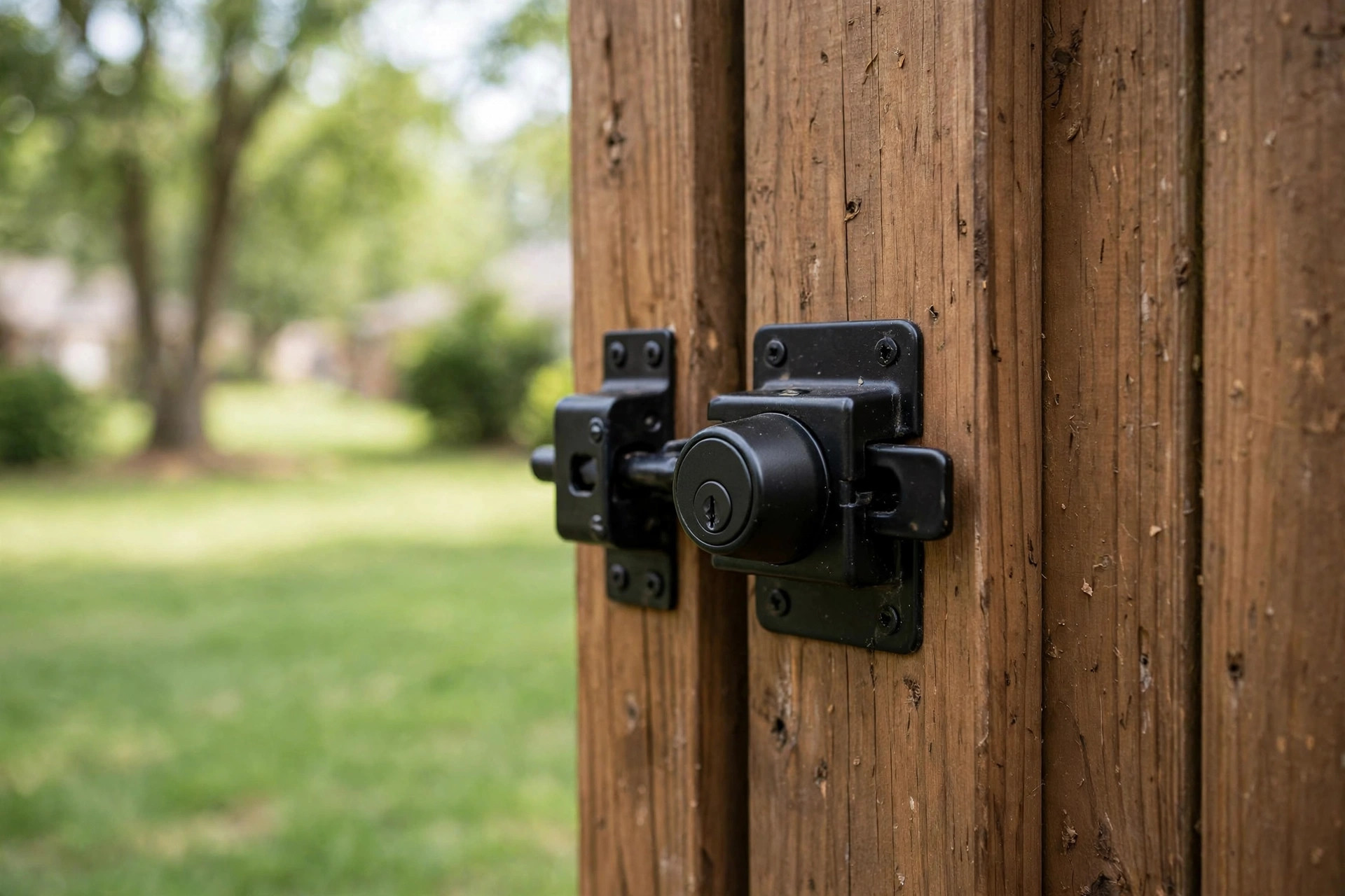 Privacy fence gate with the best fence gate lock for privacy fence USA homes