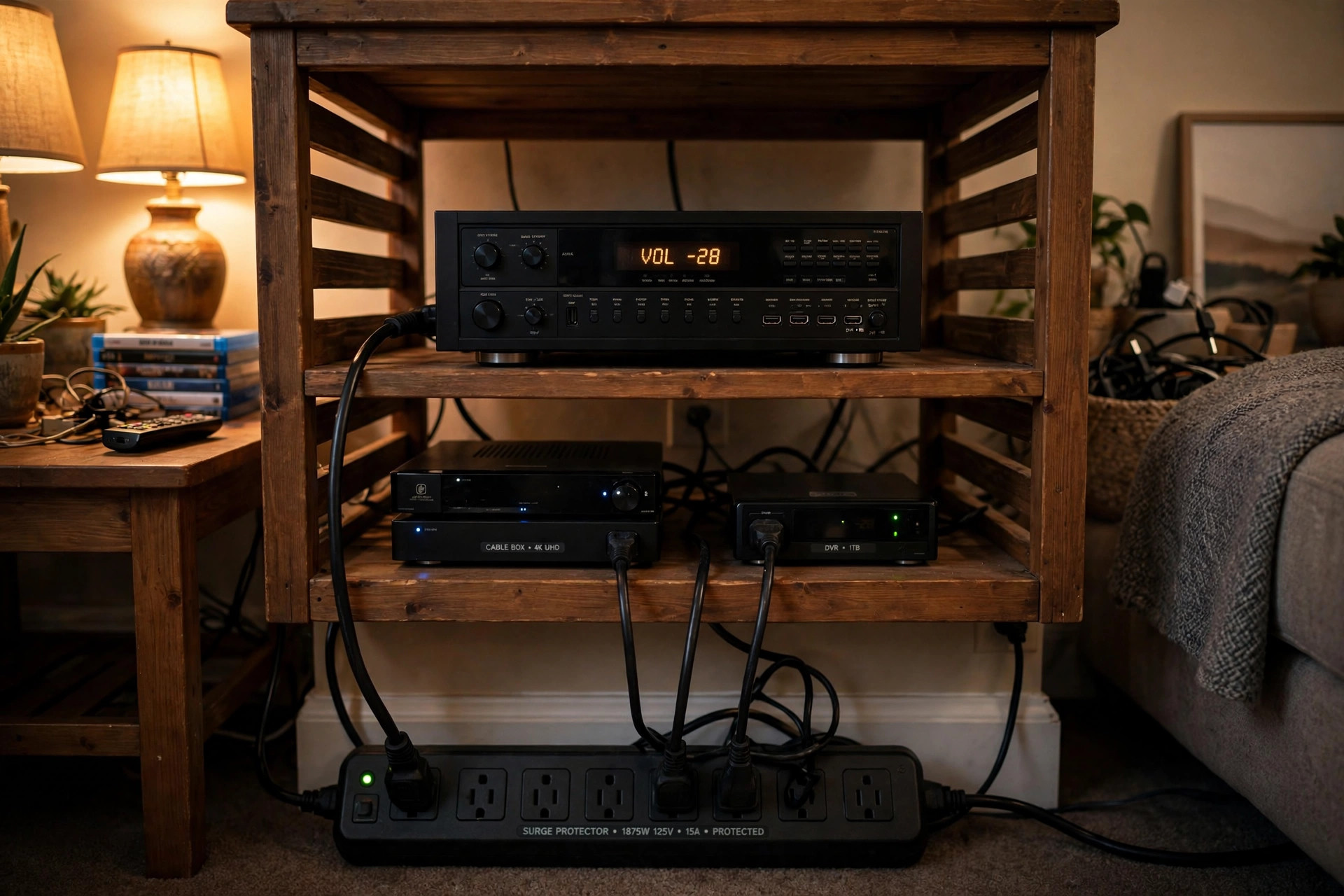 Best surge protector for home theater USA behind an entertainment center