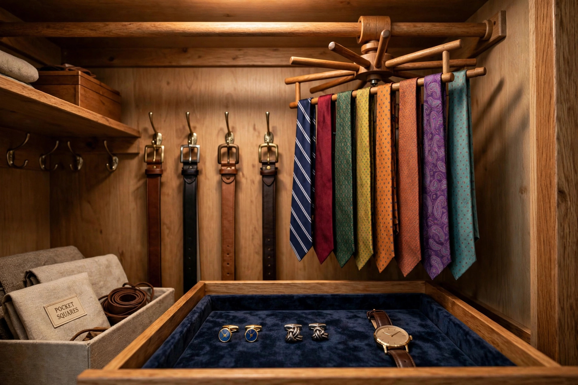 tie belt and accessory organizers price comparison usa: tie belt and accessory organizers hanging in a tidy American closet