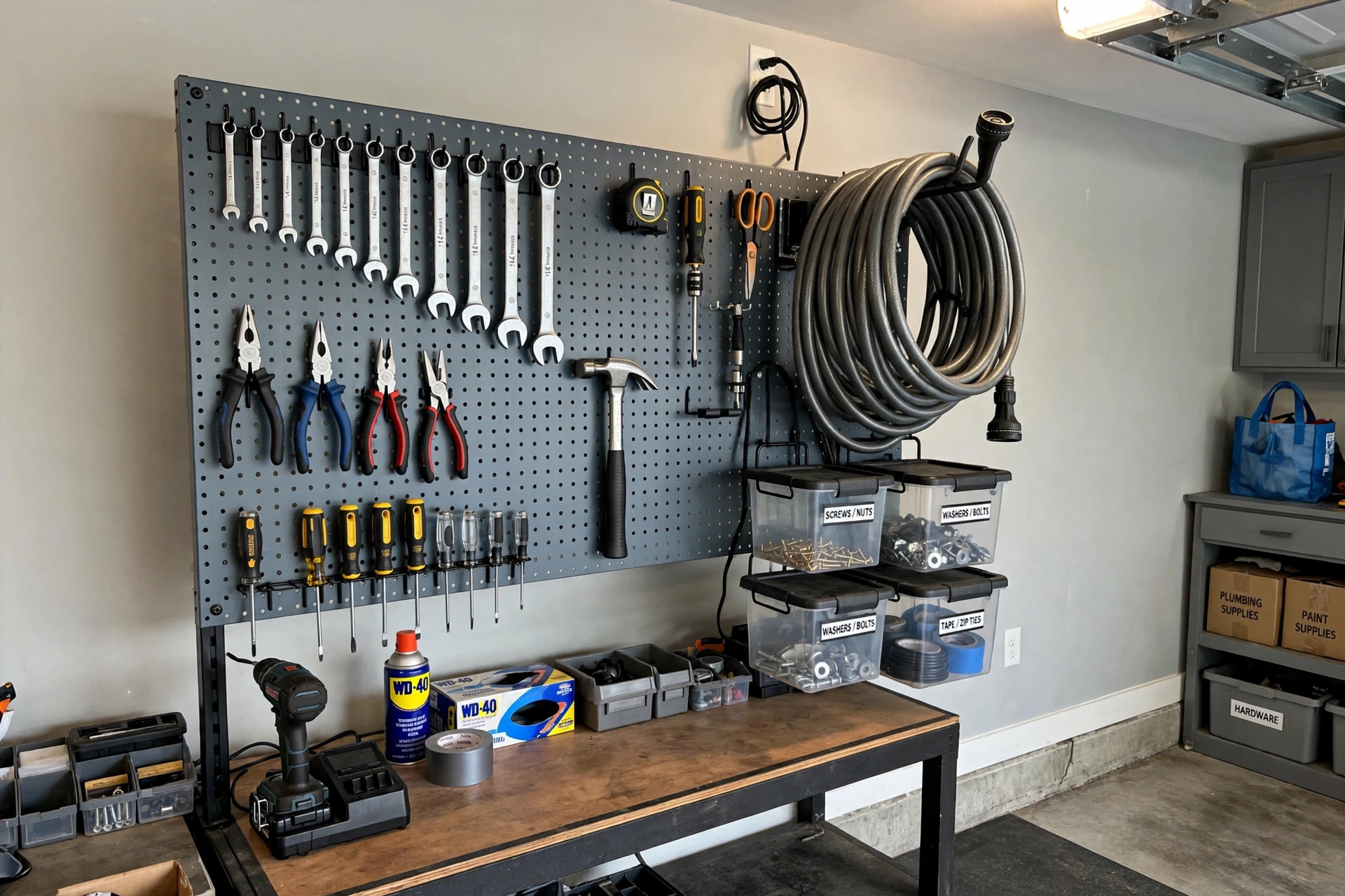 Best pegboard wall organizers for Texas homes mounted in a tidy garage