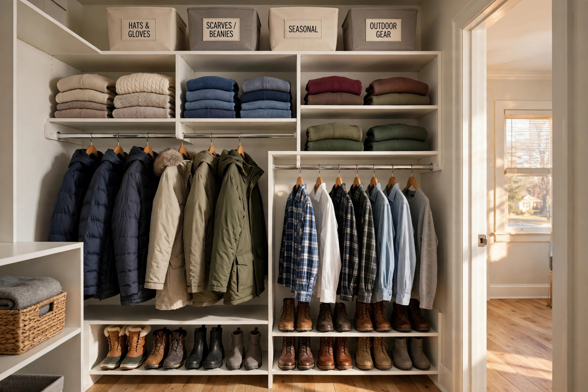 Best closet organizer systems for midwest homes in a neat walk-in closet