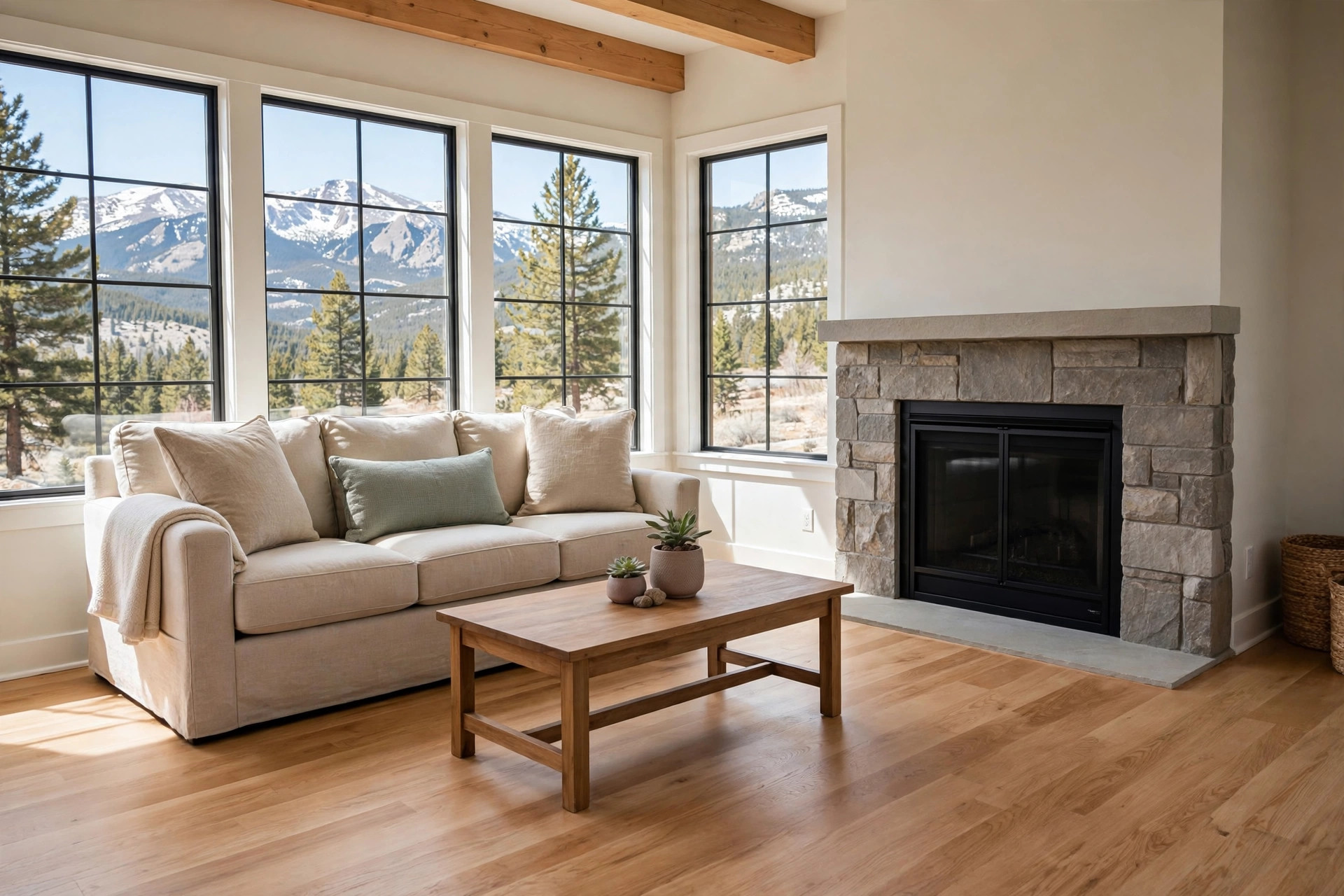 reliable deep cleaning service packages in colorado: Deep cleaned living room in a Colorado home