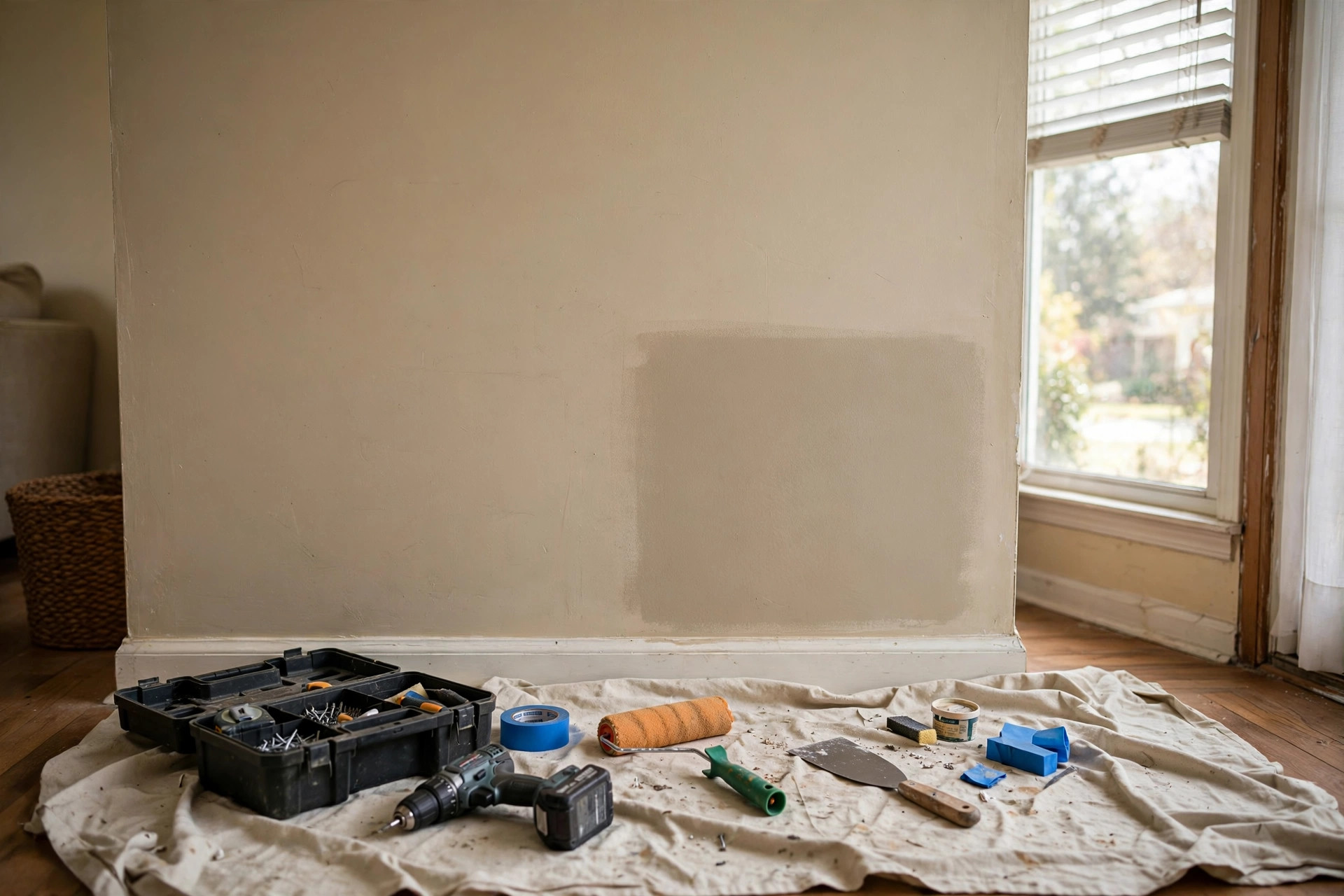 Powerful handyman services for homeowners for homeowners shown in a neat American home repair scene