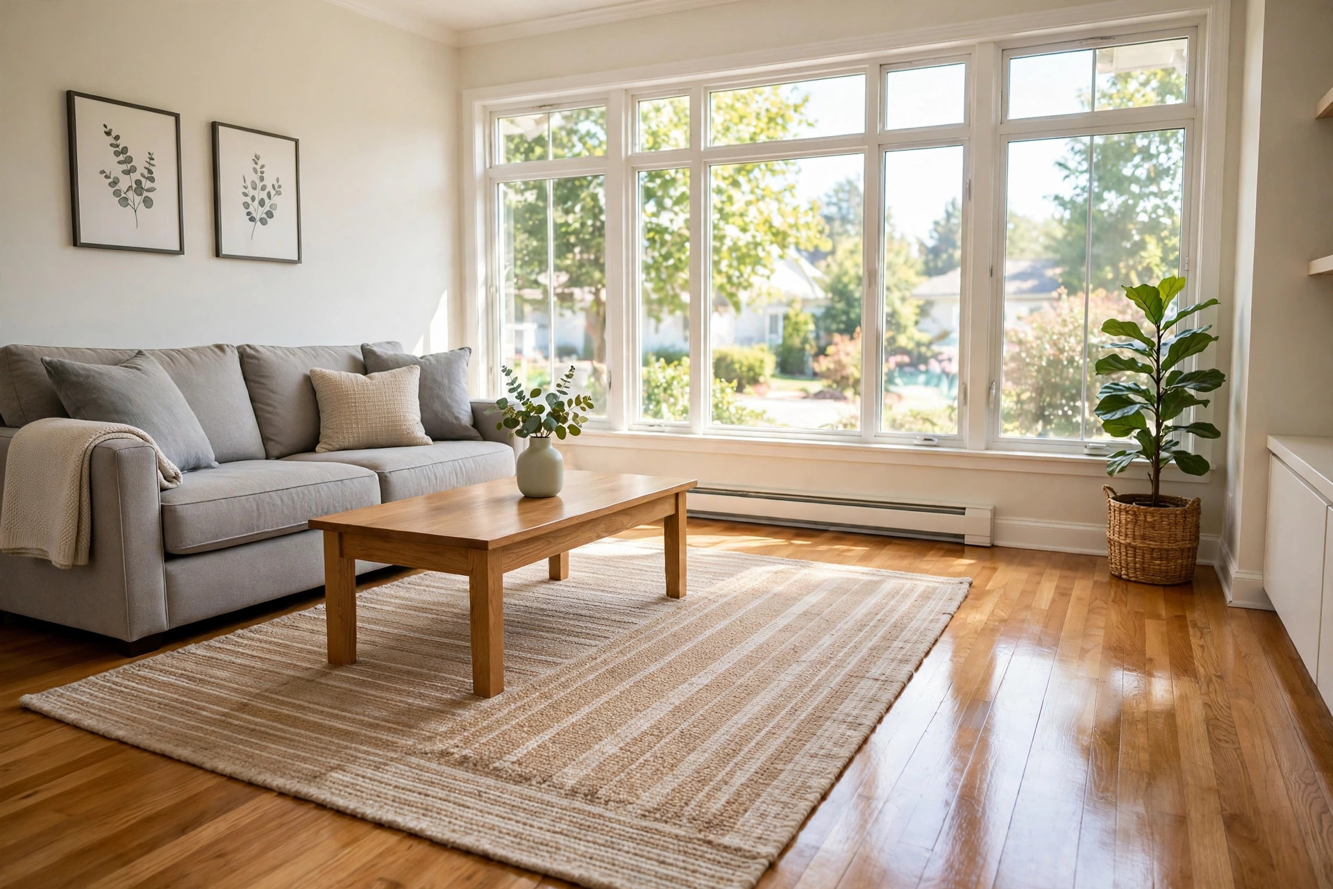 Affordable professional house cleaning services near me in a tidy American living room
