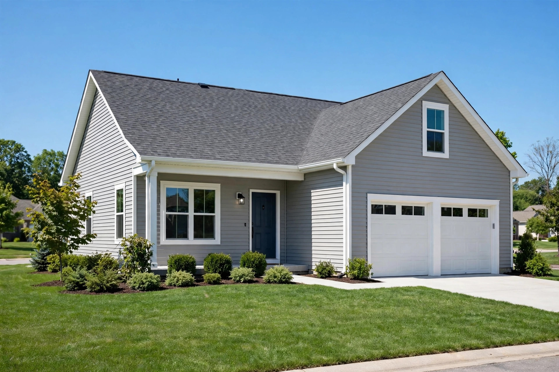 vinyl siding installation cost guide usa: New vinyl siding on an American suburban home